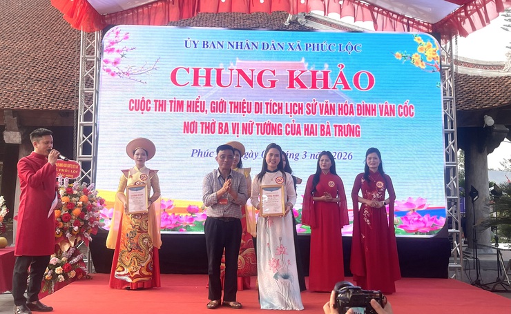 Phúc Lộc: Sôi nổi chung khảo cuộc thi tìm hiểu, giới thiệu di tích lịch sử văn hoá đình Vân Cốc – nơi thờ ba vị nữ tướng của Hai Bà Trưng- Ảnh 13.