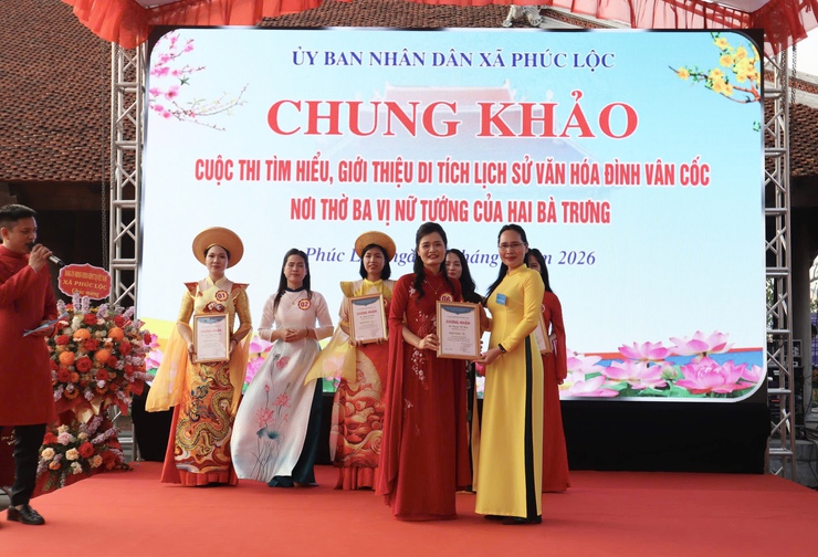 Phúc Lộc: Sôi nổi chung khảo cuộc thi tìm hiểu, giới thiệu di tích lịch sử văn hoá đình Vân Cốc – nơi thờ ba vị nữ tướng của Hai Bà Trưng- Ảnh 12.