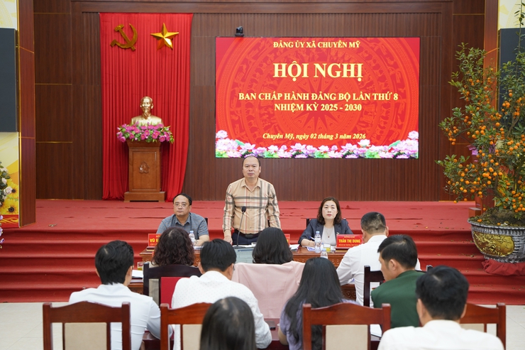 Ban chấp hành Đảng bộ xã Chuyên Mỹ tổ chức hội nghị lần thứ 8, nhiệm kỳ 2026-2031- Ảnh 1.