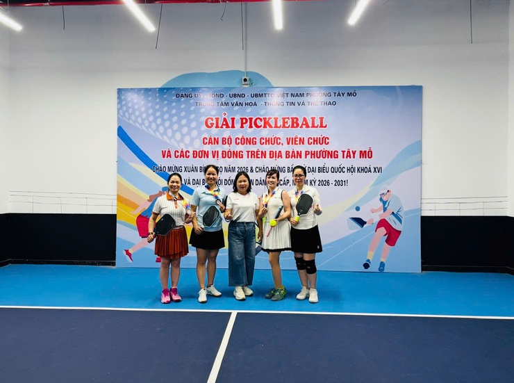 Giải Pickleball phường Tây Mỗ mừng Đảng, mừng xuân Bính Ngọ - 2026- Ảnh 7.