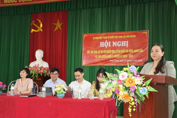 ĐƠN VỊ BẦU CỬ SỐ 4 TIẾP XÚC CỬ TRI TẠI THÔN PHÚC TRẠCH- Ảnh 4.