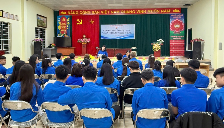 31 chi đoàn khu dân cư và Chi đoàn Thanh niên - Chi hội Phụ nữ Công an xã Quảng Bị tổ chức sinh hoạt chuyên đề tuyên truyền bầu cử đại biểu Quốc hội và HĐND các cấp nhiệm kỳ 2026–2031- Ảnh 2.