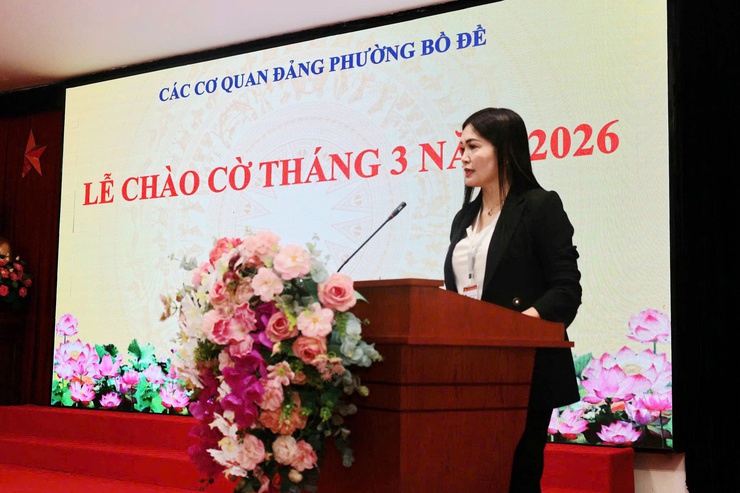 LỄ SINH HOẠT DƯỚI CỜ THÁNG 3 CƠ QUAN ĐẢNG ỦY VÀ CƠ QUAN HĐND-UBND PHƯỜNG BỒ ĐỀ- Ảnh 6.