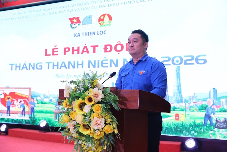 Lễ phát động Tháng Thanh niên năm 2026: "Dưới lá cờ vẻ vang của Đảng – Tuổi trẻ Thiên Lộc tiên phong trong kỷ nguyên số"- Ảnh 3.