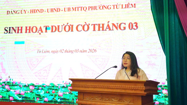 Phường Từ Liêm tổ chức lễ chào cờ và sinh hoạt chính trị tháng 3/2026

- Ảnh 2.