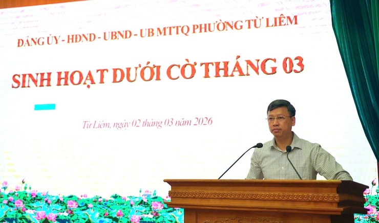 Phường Từ Liêm tổ chức lễ chào cờ và sinh hoạt chính trị tháng 3/2026

- Ảnh 3.