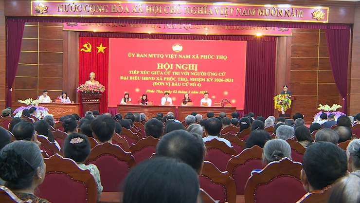 Hội nghị tiếp xúc giữa cử tri với người ứng cử đại biểu HĐND xã Phúc Thọ, nhiệm kỳ 2026–2031 tại Đơn vị bầu cử số 04- Ảnh 8.