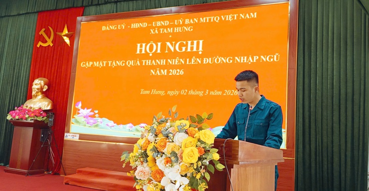 Tam Hưng "Tiếp lửa truyền thống", động viên thanh niên lên đường nhập ngũ năm 2026- Ảnh 5.