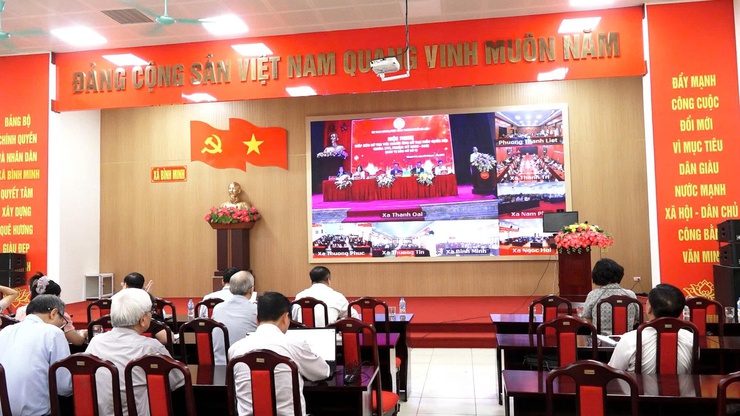 Bình Minh tham gia hội nghị trực tuyến Ứng cử viên đại biểu Quốc hội khóa XVI (đơn vị số 7 TP Hà Nội) tiếp xúc cử tri vận động bầu cử- Ảnh 3.