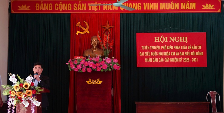 Phường Chương Mỹ tổ chức Hội nghị tuyên truyền pháp luật về bầu cử tại TDP Phương Bản- Ảnh 3.