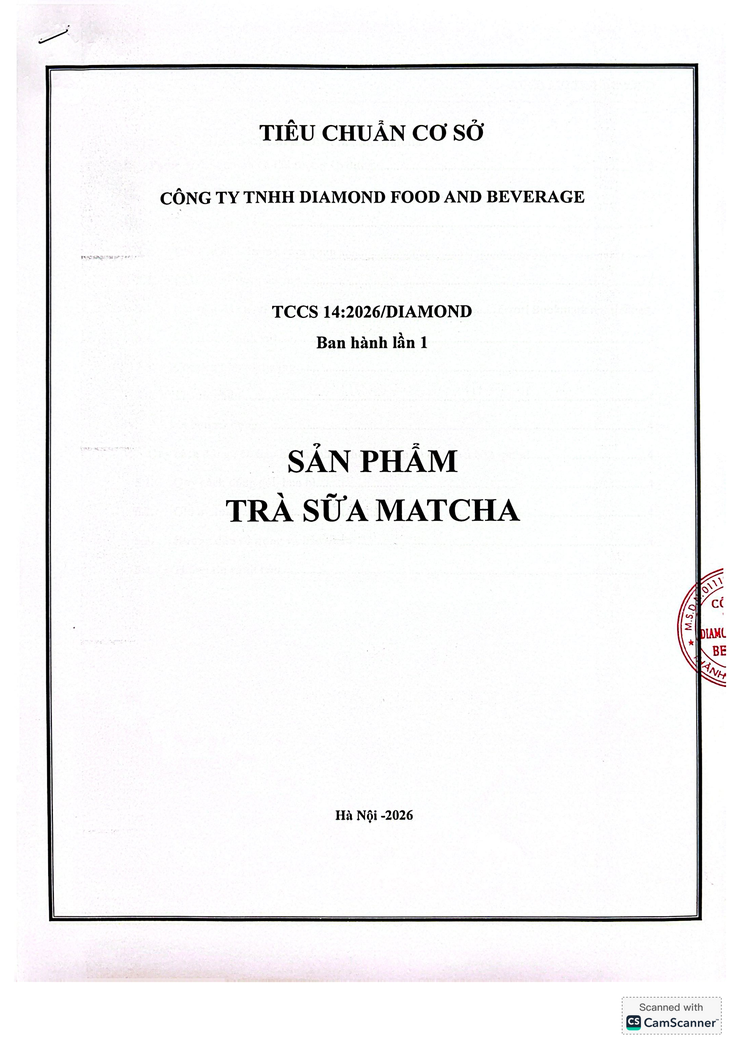 Bản tự công bố sản phẩm Trà sữa Matcha- Ảnh 1.