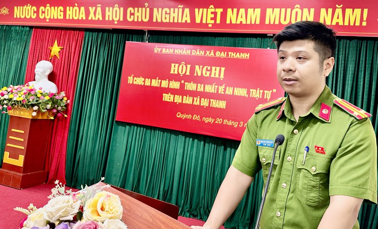 Xã Đại Thanh ra mắt mô hình "Thôn ba nhất về an ninh trật tự"- Ảnh 3.