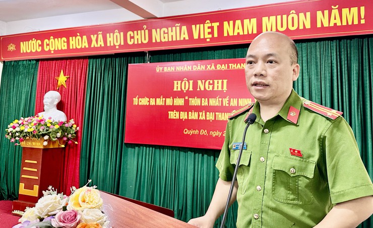 Xã Đại Thanh ra mắt mô hình "Thôn ba nhất về an ninh trật tự"- Ảnh 4.