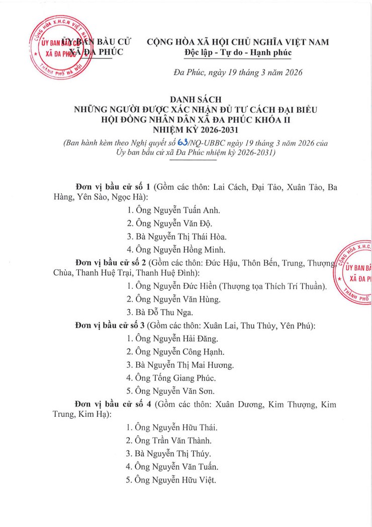 XÁC NHẬN TƯ CÁCH ĐẠI BIỂU HĐND NHIỆM KỲ 2026-2031- Ảnh 2.