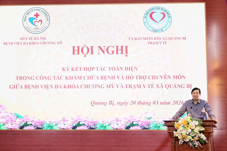 Ký kết hợp tác toàn diện giữa Bệnh viện đa khoa Chương Mỹ và Trạm Y tế xã Quảng Bị- Ảnh 2.