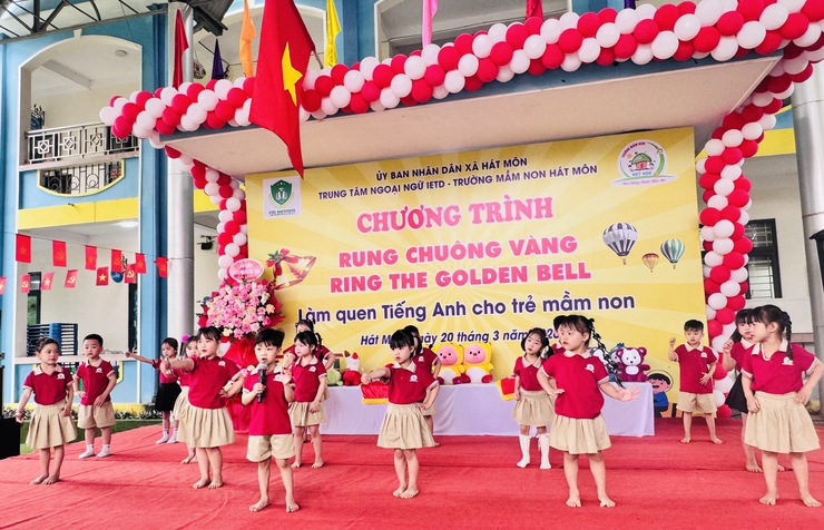 Chương trình “RING THE GOLDEN BELL – RUNG CHUÔNG VÀNG” tại trường Mầm non Hát Môn- Ảnh 3.