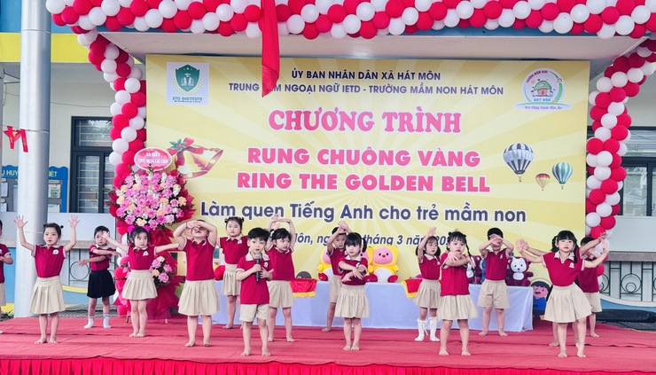 Chương trình “RING THE GOLDEN BELL – RUNG CHUÔNG VÀNG” tại trường Mầm non Hát Môn- Ảnh 4.