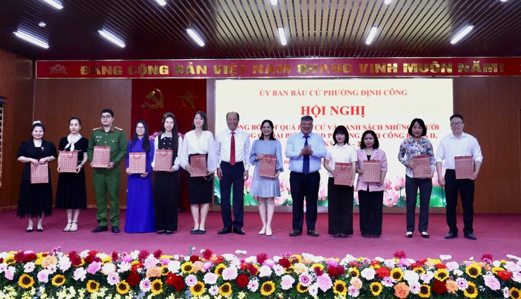 Hội nghị công bố kết quả bầu cử HĐND phường Định Công khóa II, nhiệm kỳ 2026–2031- Ảnh 6.