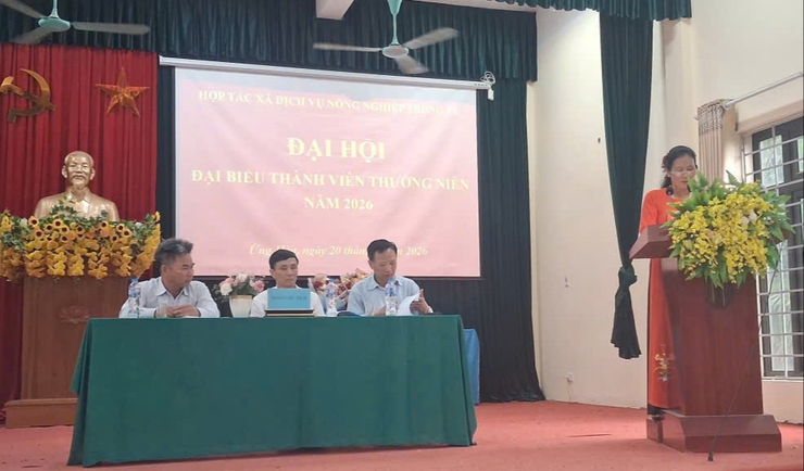 HTX DỊCH VỤ NÔNG NGHIỆP TRUNG TÚ TỔ CHỨC ĐẠI HỘI ĐẠI BIỂU THÀNH VIÊN THƯỜNG NIÊN NĂM 2026.- Ảnh 1.