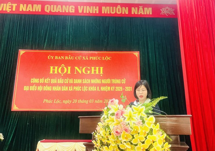 Phúc Lộc công bố kết quả bầu cử và danh sách đại biểu HĐND xã khóa II, nhiệm kỳ 2026–2031- Ảnh 3.