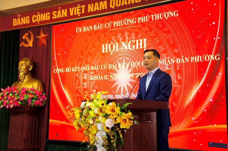 Ủy ban bầu cử phường Phú Thượng tổ chức Hội nghị công bố kết quả bầu cử đại biểu Hội đồng nhân dân (HĐND) phường khóa II, nhiệm kỳ 2026 – 2031- Ảnh 3.