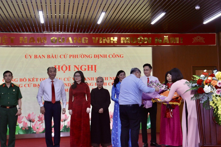 Hội nghị công bố kết quả bầu cử HĐND phường Định Công khóa II, nhiệm kỳ 2026–2031- Ảnh 5.