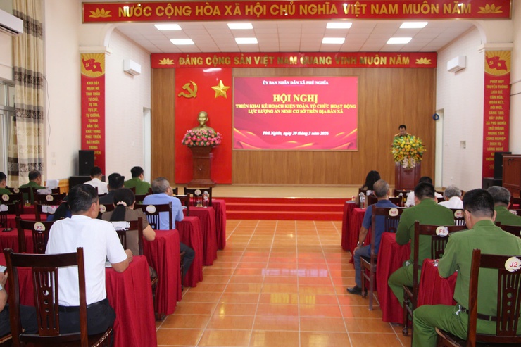 Phú Nghĩa: Tổ chức hội nghị triển khai kế hoạch kiện toàn lực lượng an ninh cơ sở- Ảnh 1.