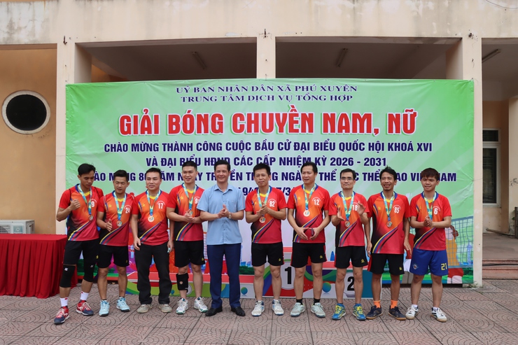 Sôi nổi Giải Bóng chuyền hơi nam, nữ xã Phú Xuyên năm 2026- Ảnh 12.