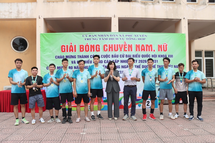 Sôi nổi Giải Bóng chuyền hơi nam, nữ xã Phú Xuyên năm 2026- Ảnh 11.