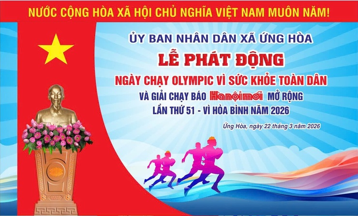 UBND XÃ ỨNG HOÀ: THÔNG BÁO LỄ PHÁT ĐỘNG HƯỞNG ỨNG NGÀY CHẠY OLYMPIC VÌ SỨC KHỎE TOÀN DÂN VÀ GIẢI CHẠY BÁO HÀ NỘI MỚI MỞ RỘNG LẦN THỨ 51 - VÌ HOÀ BÌNH NĂM 2026.- Ảnh 1.