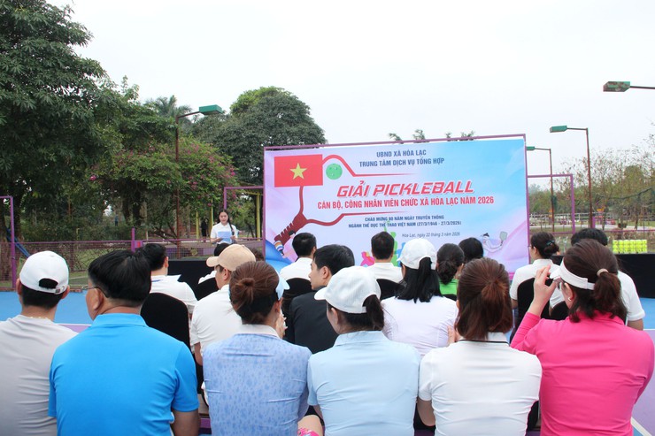 Hòa Lạc tổ chức Giải Pickleball cán bộ, công chức, viên chức năm 2026- Ảnh 1.