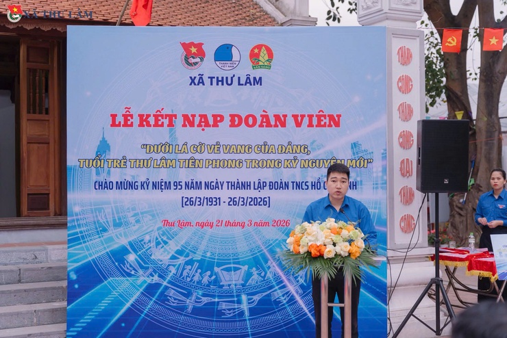 TUỔI TRẺ THƯ LÂM TỔ CHỨC LỄ KẾT NẠP ĐOÀN VIÊN MỚI CHÀO MỪNG 95 NĂM NGÀY THÀNH LẬP ĐOÀN TNCS HỒ CHÍ MINH- Ảnh 7.