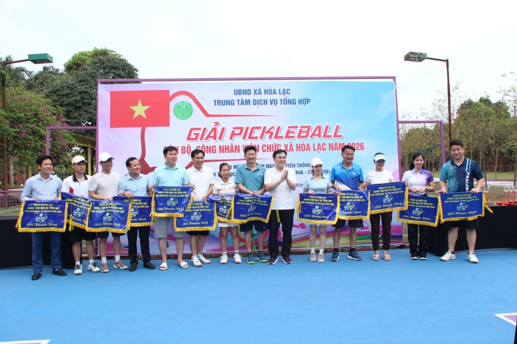 Hòa Lạc tổ chức Giải Pickleball cán bộ, công chức, viên chức năm 2026- Ảnh 13.