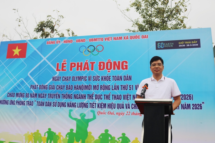 Quốc Oai sôi nổi Ngày chạy Olympic, phát động Giải chạy Hànộimới lần thứ 51- Ảnh 7.