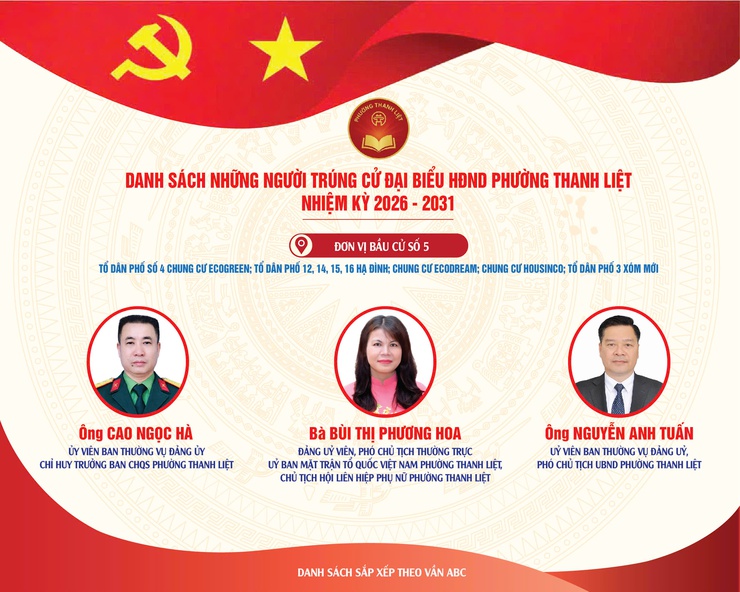 Danh sách chính thức 23 đại biểu HĐND phường Thanh Liệt khóa II, nhiệm kỳ 2026 - 2031- Ảnh 6.