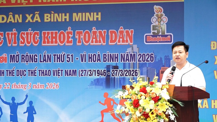 Xã Bình Minh bừng khí thế Ngày chạy Olympic và phát động Giải chạy Báo HàNộimới lần thứ 51 – Vì hòa bình năm 2026- Ảnh 2.