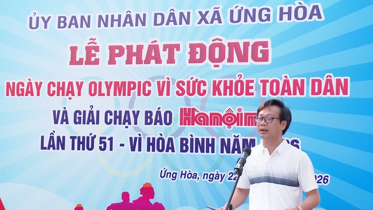 ỨNG HÒA: GẦN 1.400 NGƯỜI THAM GIA LỄ PHÁT ĐỘNG NGÀY CHẠY OLYMPIC VÌ SỨC KHỎE TOÀN DÂN VÀ GIẢI CHẠY BÁO HÀ NỘI MỚI LẦN THỨ 51 – VÌ HÒA BÌNH NĂM 2026- Ảnh 5.
