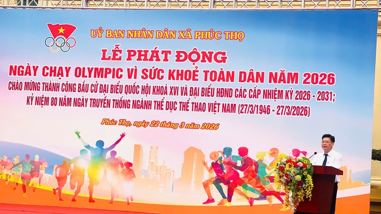 Hơn 1000 cán bộ, nhân dân xã Phúc Thọ tham gia Ngày chạy Olympic vì sức khoẻ toàn dân năm 2026- Ảnh 1.