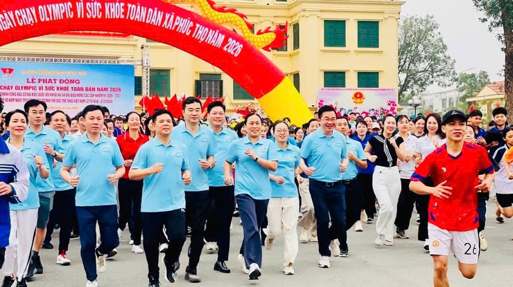 Hơn 1000 cán bộ, nhân dân xã Phúc Thọ tham gia Ngày chạy Olympic vì sức khoẻ toàn dân năm 2026- Ảnh 5.