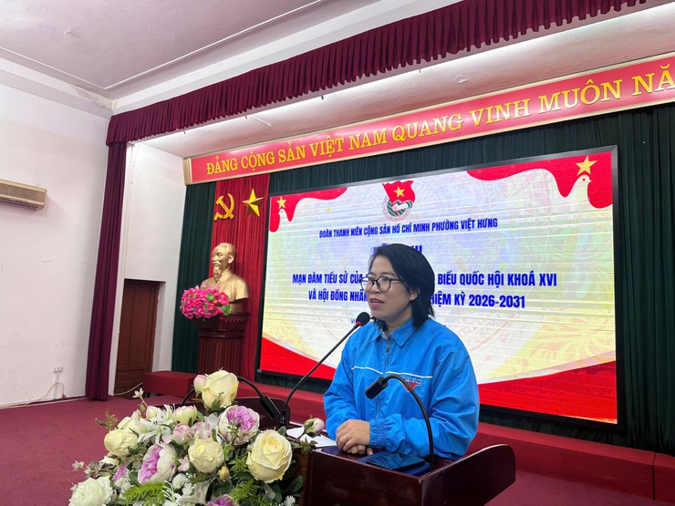 ĐOÀN THANH NIÊN PHƯỜNG TỔ CHỨC HỘI NGHỊ MẠN ĐÀM TIỂU SỬ CỦA NGƯỜI ỨNG CỬ ĐẠI BIỂU QUỐC HỘI KHOÁ XVI VÀ ĐẠI BIỂU HĐND CÁC CẤP, NHIỆM KỲ 226-2031- Ảnh 10.
