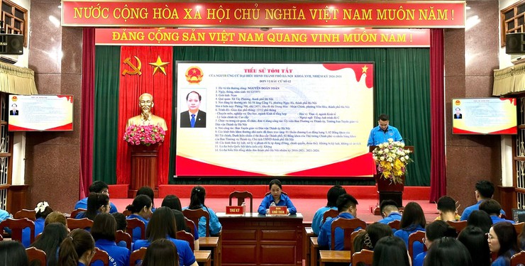 ĐOÀN THANH NIÊN PHƯỜNG TỔ CHỨC HỘI NGHỊ MẠN ĐÀM TIỂU SỬ CỦA NGƯỜI ỨNG CỬ ĐẠI BIỂU QUỐC HỘI KHOÁ XVI VÀ ĐẠI BIỂU HĐND CÁC CẤP, NHIỆM KỲ 226-2031- Ảnh 5.