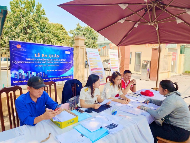 Xã Thạch Thất: Thuế cơ sở 22 Hà Nội ra quân đồng hành cùng hộ kinh doanh tuân thủ pháp luật thuế- Ảnh 3.