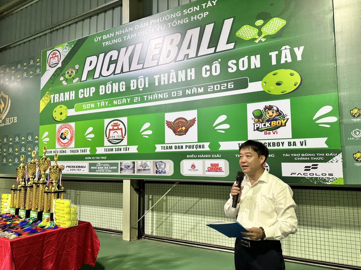 SÔI NỔI GIẢI PICKLEBALL TRANH CÚP ĐỒNG ĐỘI THÀNH CỔ SƠN TÂY NĂM 2026- Ảnh 1.