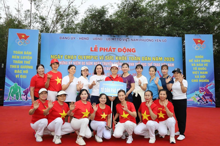 Phường Yên Sở phát động Ngày chạy Olympic vì sức khỏe toàn dân năm 2026- Ảnh 3.