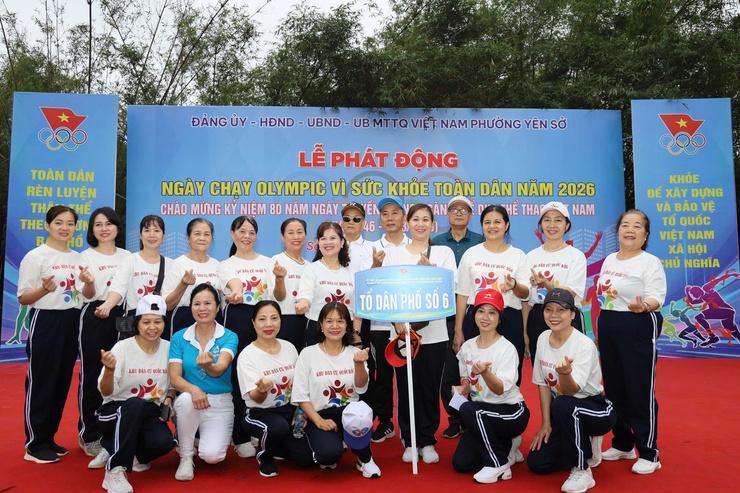 Phường Yên Sở phát động Ngày chạy Olympic vì sức khỏe toàn dân năm 2026- Ảnh 1.