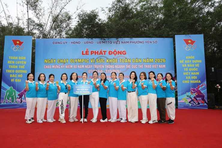 Phường Yên Sở phát động Ngày chạy Olympic vì sức khỏe toàn dân năm 2026- Ảnh 4.