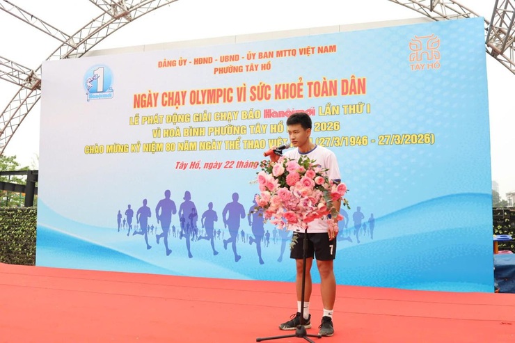 Phường Tây Hồ: Sôi nổi Ngày chạy Olympic và Giải chạy Báo Hànộimới lần thứ I năm 2026- Ảnh 3.