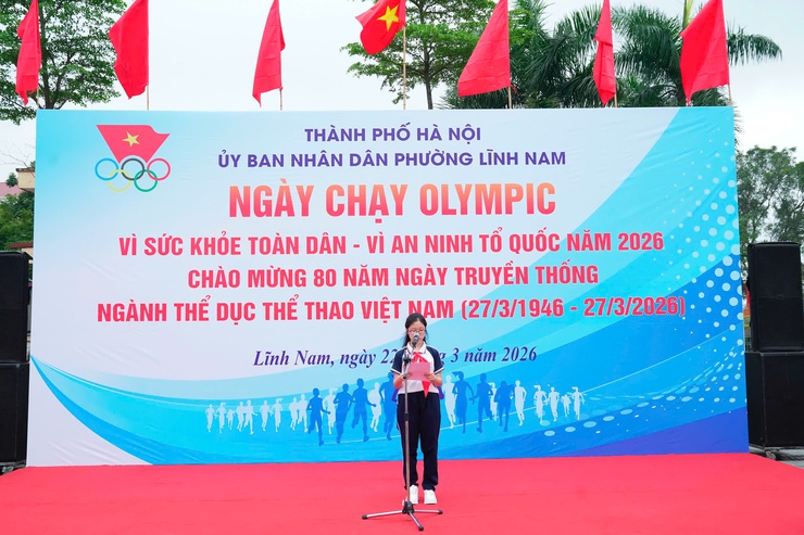 Phường Lĩnh Nam khai mạc Ngày chạy Olympic vì sức khỏe toàn dân, Chào mừng 80 năm ngày truyền thống ngành thể dục thể thao Việt Nam 27/3/1946 - 27/3/2026- Ảnh 3.