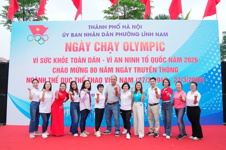Phường Lĩnh Nam khai mạc Ngày chạy Olympic vì sức khỏe toàn dân, Chào mừng 80 năm ngày truyền thống ngành thể dục thể thao Việt Nam 27/3/1946 - 27/3/2026- Ảnh 4.