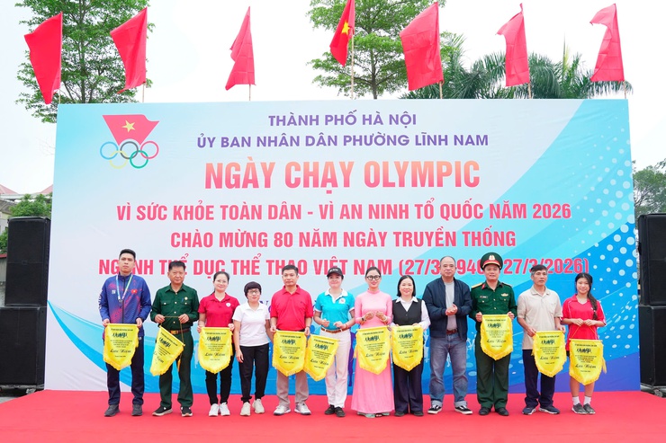 Phường Lĩnh Nam khai mạc Ngày chạy Olympic vì sức khỏe toàn dân, Chào mừng 80 năm ngày truyền thống ngành thể dục thể thao Việt Nam 27/3/1946 - 27/3/2026- Ảnh 9.